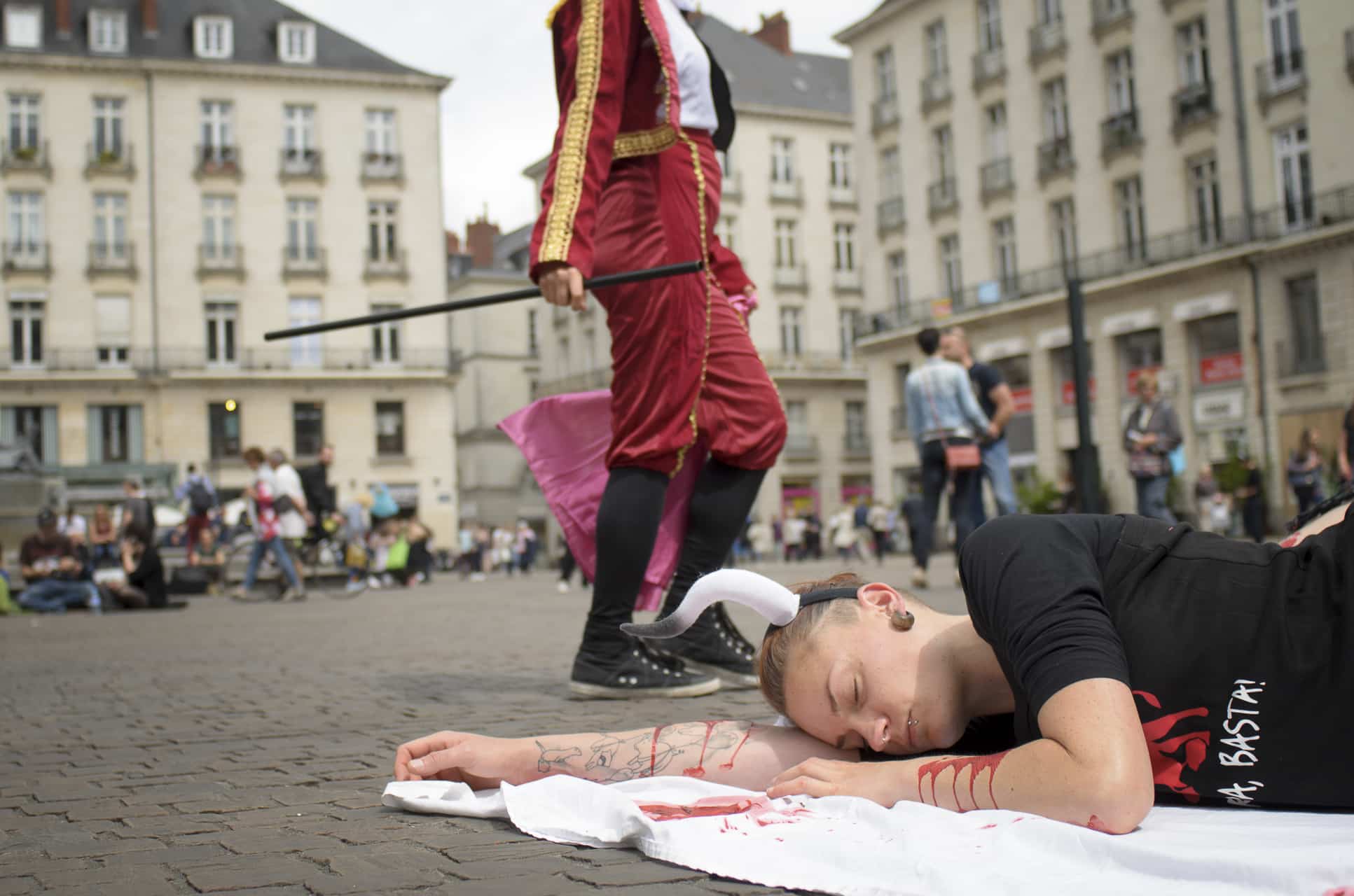 Happening anti corrida place Royale.