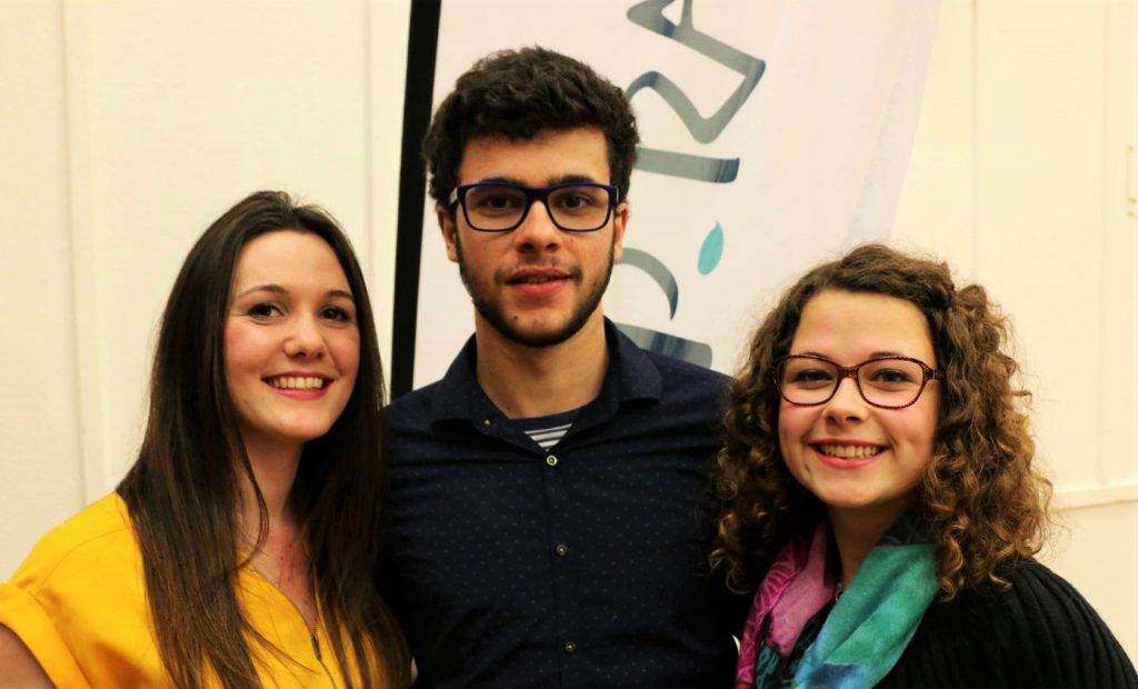 L'équipage Solida'Roots composé de Flavie, Benjamin et Margaux.