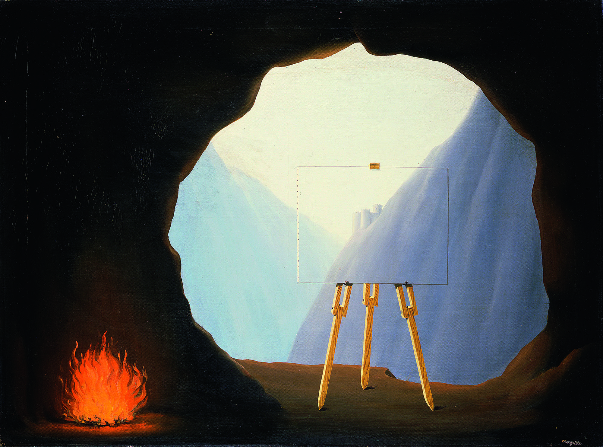 René Magritte, La Condition humaine, 1935 Huile sur toile, 54 x 73 cm Norfolk Museums Service © Adagp, Paris 2016
