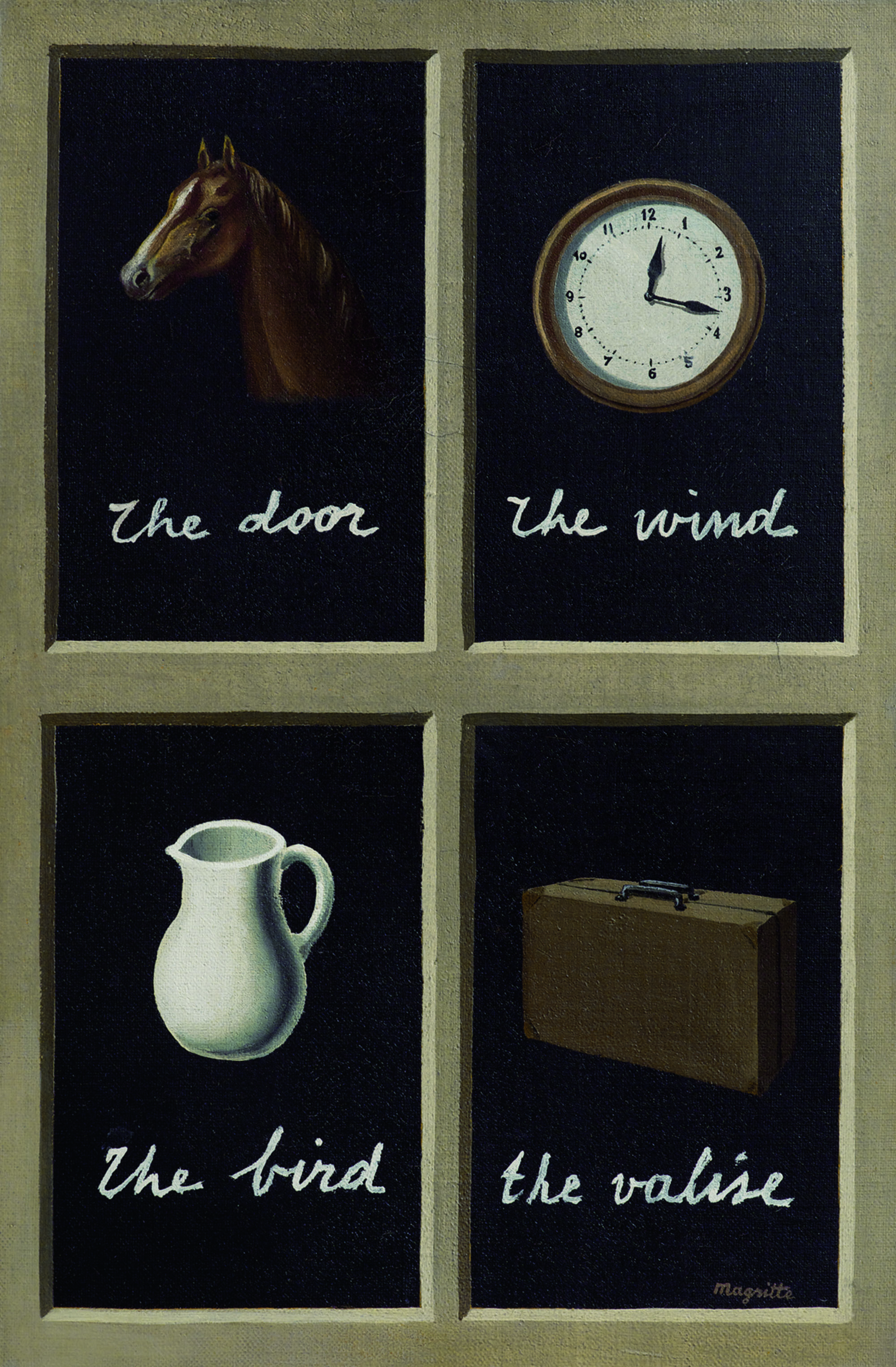 René Magritte, La clef des songes, 1935 Huile sur toile, 41 x 27 cm Collection Jasper Johns © Adagp, Paris 2016
