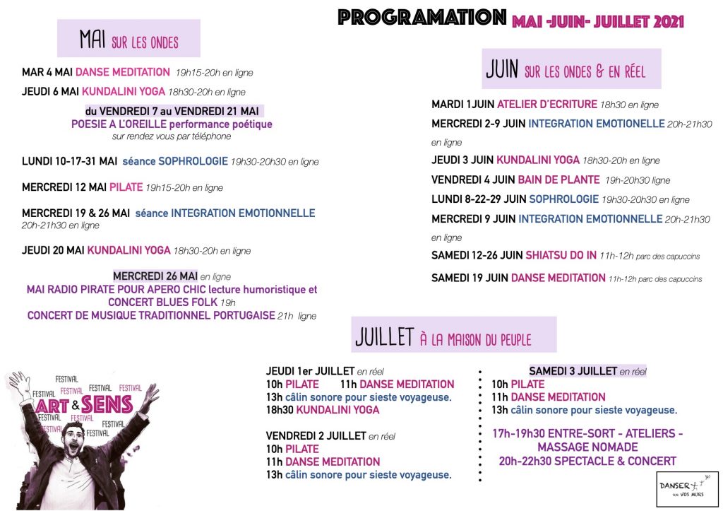 Programme Festival Art et Sens