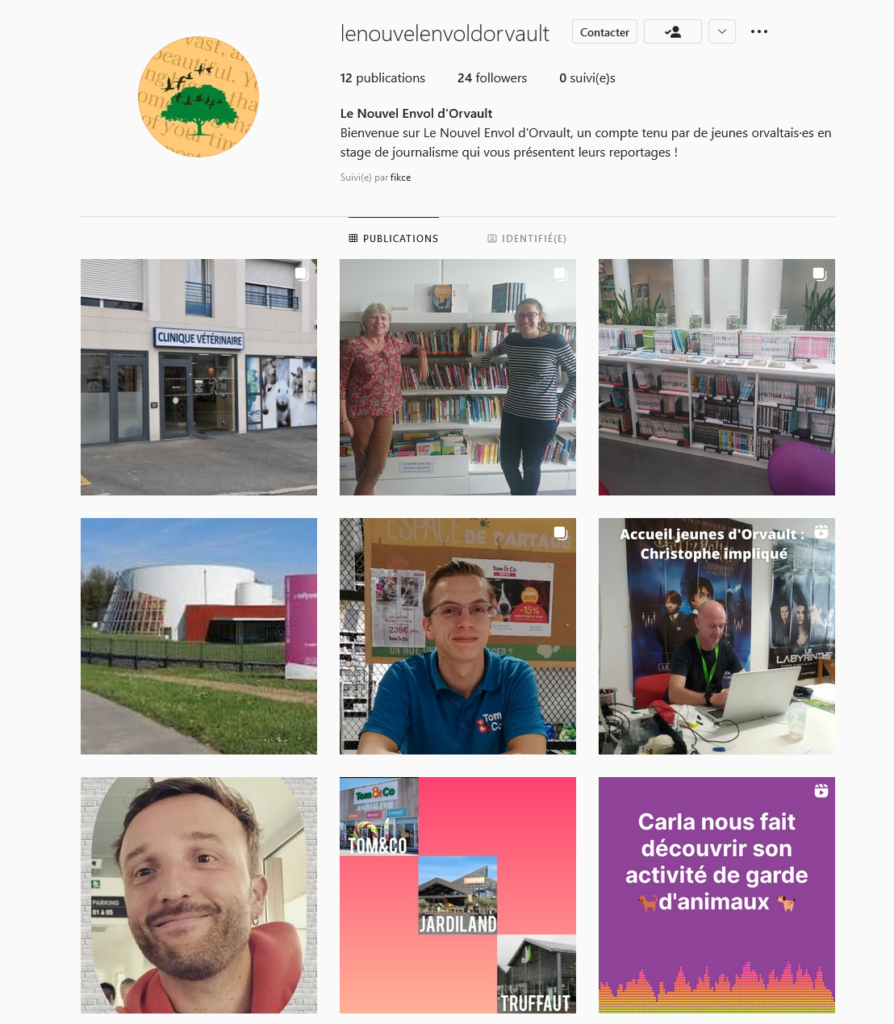 Le compte Instagram Nouvel Envol D'Orvault