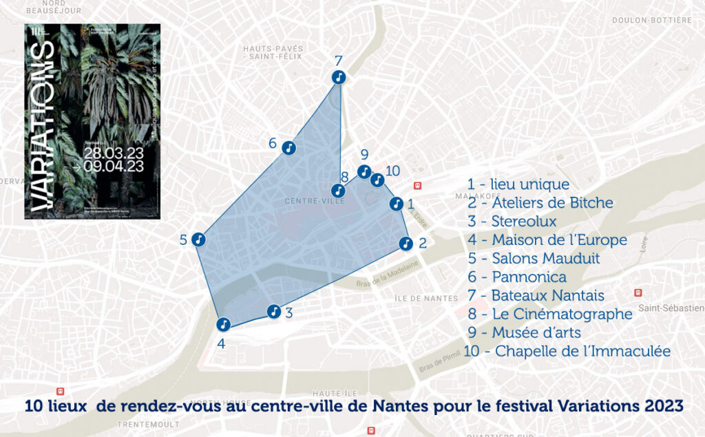 Festival Variations 2023 - carte des rendez-vous