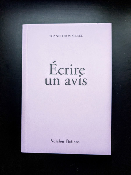 Écrire un avis - Yoann Thommerel