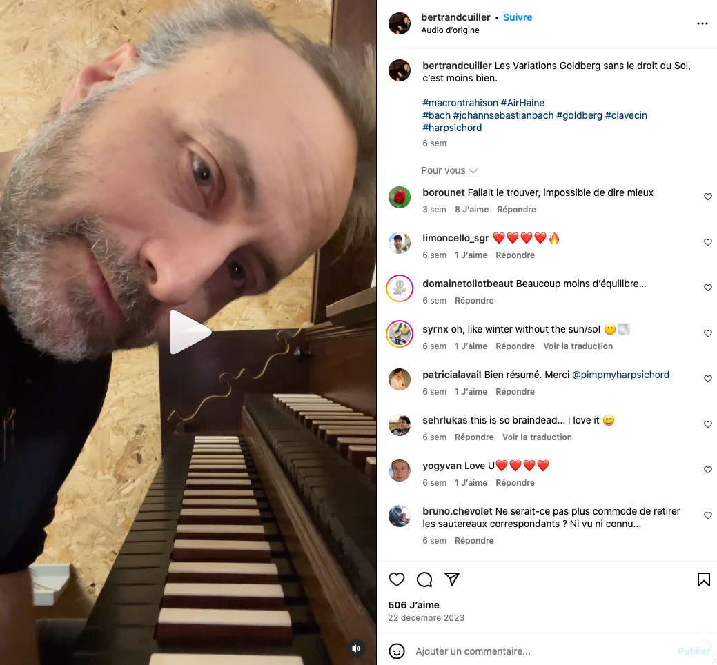 Bertrand Cuiller sur Instagram