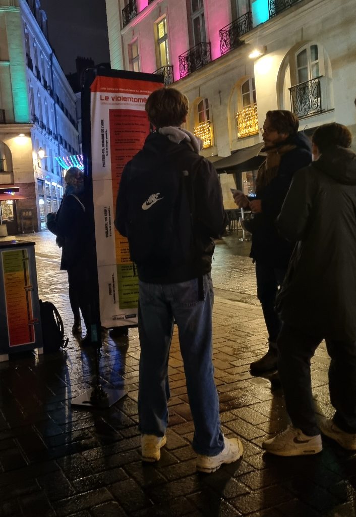 Une initiative dans le but d’attirer des jeunes : pour Fabienne Padovani conseillière départementale de Nantes 1, la prévention auprès des jeunes est importante afin d’installer au plus tôt un questionnement sur ces violences