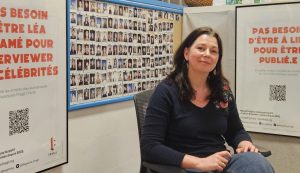 Amandine au QG de Fragil, la Fabrique des Dervallières.